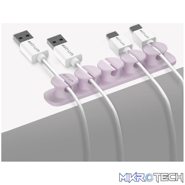CO110 Cable Organizer Clips - 5 Bays, 4 Storage Compartments - Purple - Image 5